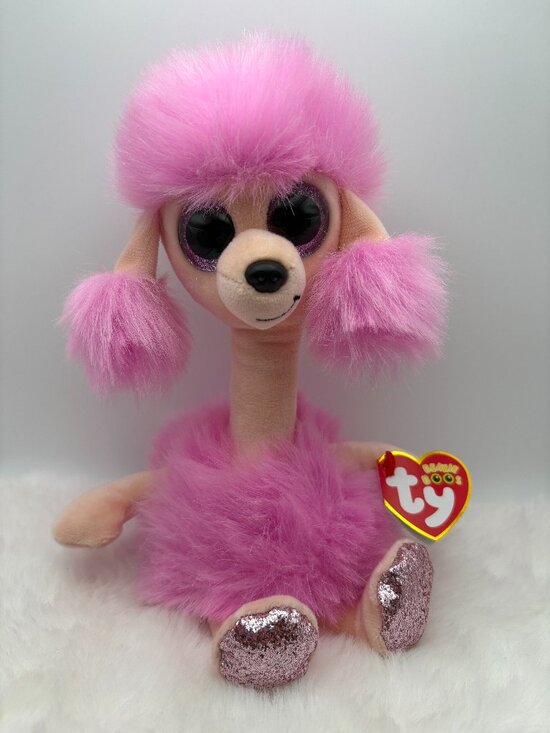 Ty Other - Camilla TY Beanie Boos Poodle Dog Pink Peach Glitter 2021 (SKU: 692TO)